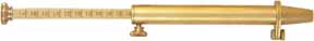 Powder measure, brass, adjustable 0 to 120 grains, with spout